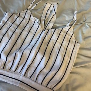 Striped crop tops